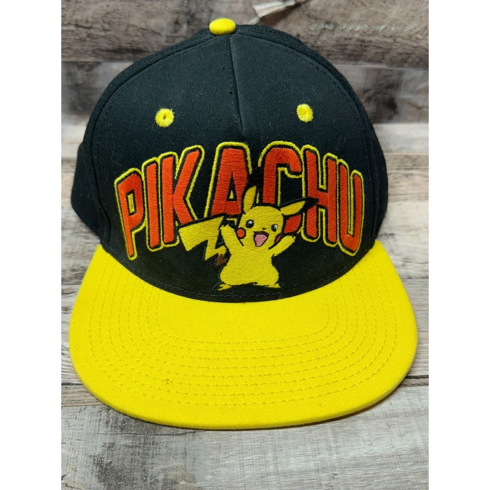 Pokemon Licensed Pikachu Snapback Hat Black One Size